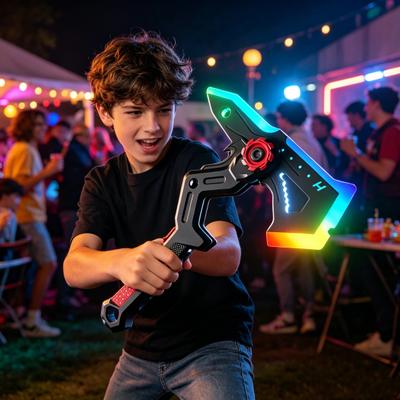 Spark Battle Ax with Smoke Effect Transforming Weapon LED 7 RGB Colors Dynamic Sound Haptic Feedback Toy for Kids