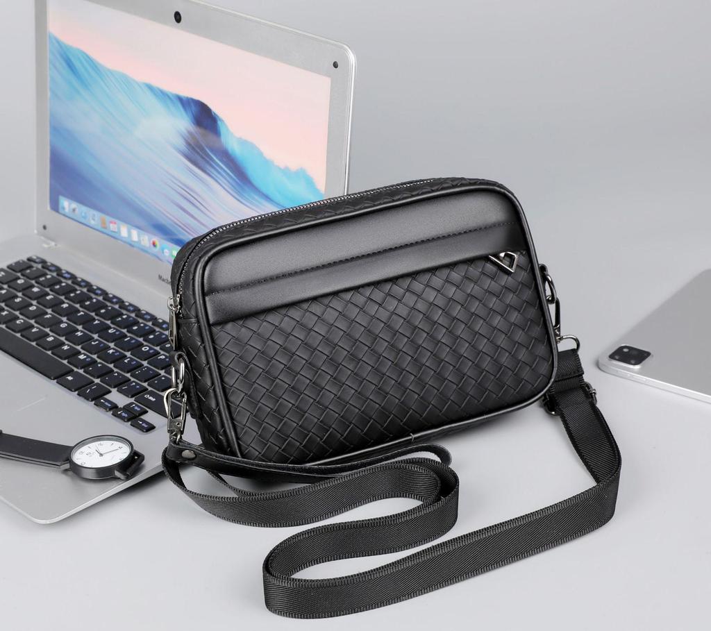 Men's Crossbody Multi-pocket Clutch Bag - High-end, Wear-resistant Business Handbag