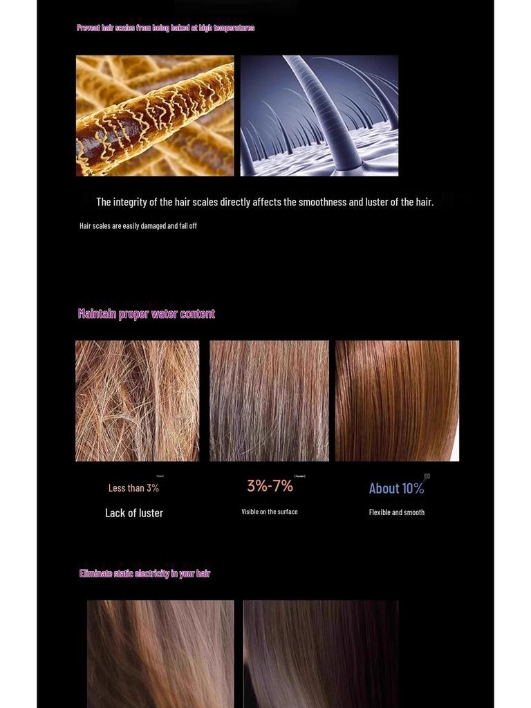 High-Power Cordless Hair Dryer with Negative Ion Technology for Home and Salon use