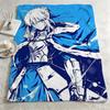 Game FFate Grand Orderr Throw Warm Soft Flannel Blanket Multiuse for Sofa Bed Camping Travel Nap
