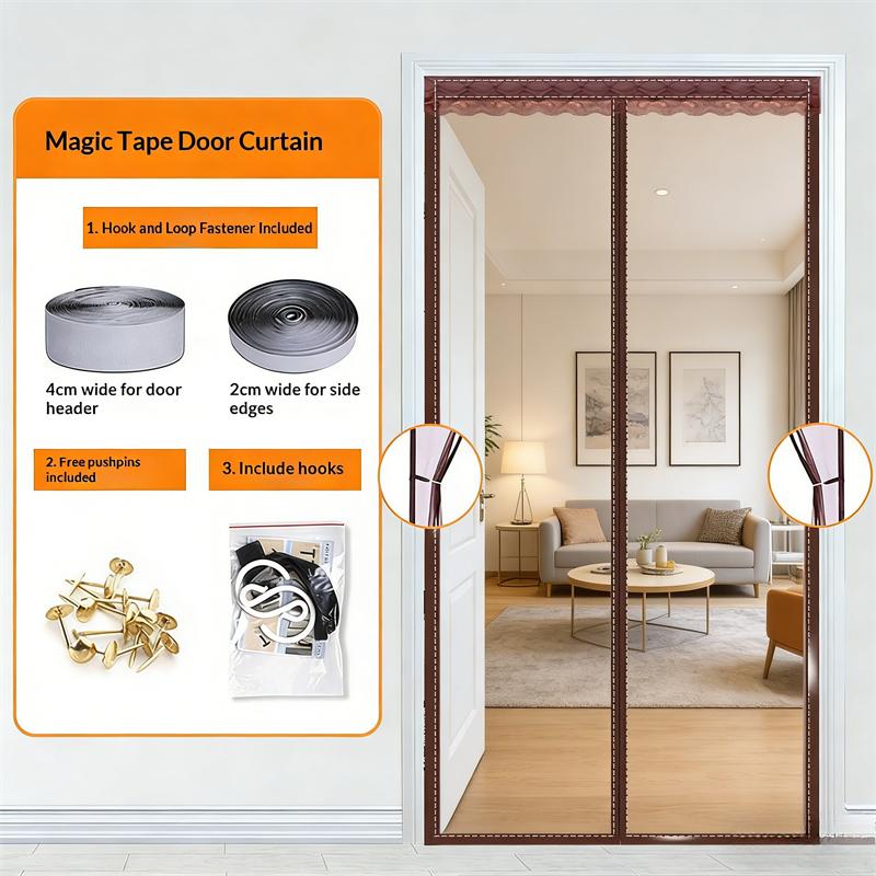 New Summer Magnetic Mosquito Net Door 100*210 Cms Window Curtains Automatic Closing Curtain Shades Screen Home Textile Garden