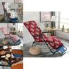 Luxurious Washable Flannel Deck Chair Cushion With Thick Padded Flower Print Design