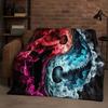 3D Yin Yang Chinese Tai Chi Eight Diagrams Natural Balance Art Flannel Blanket,Soft Plush Throw for Home Bedroom Bed Sofa Cover