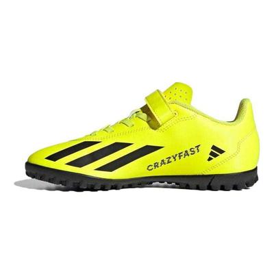 X Crazyfast Club Artificial Turf Shock Absorbing Durable Low Top Soccer Shoes Kids Soccer Shoes Yellow IF0716