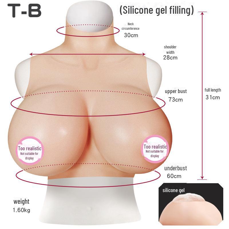 Jiuai silikonové prsní vložky Transvestite – realistické a tenké vylepšené cross-dressing