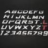 New 3D Metal 25mm Italic Car Letters Alphabet Emblem Numbers Chrome Labeling Auto Sticker Trunk Logo Letters Emblem Accessories