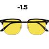 Unisex Half-Frame Night Vision Myopia Glasses Anti-Glare Driving Glasses for Drivers Fashion Eyebrow Frames Trendy Eyewear