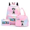 3Pcs/set Anime One Piece Anti-Theft Backpack Casual Daypack with Lunch Bag Pencil Case Back To School Daily Bookbag for Boy Girl Mochila Rucksack