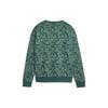 Puma All Over Print Casual Loose Round Neck Warm Sweatshirt Women Sweatshirt Dark-Green 680154-43