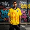 Maglia da Calcio Retrò Nazionale del Brasile Manica Corta Unisex Streetwear Casual Stile Hip Hop Top Sportivo