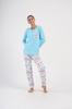 Women's Cotton Pajama Set with Long Pants Button-Up XL Vienetta Comfortable
