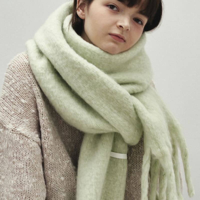 

LOEIL FIRST LABEL BOLD MUFFLER_GREEN FREE