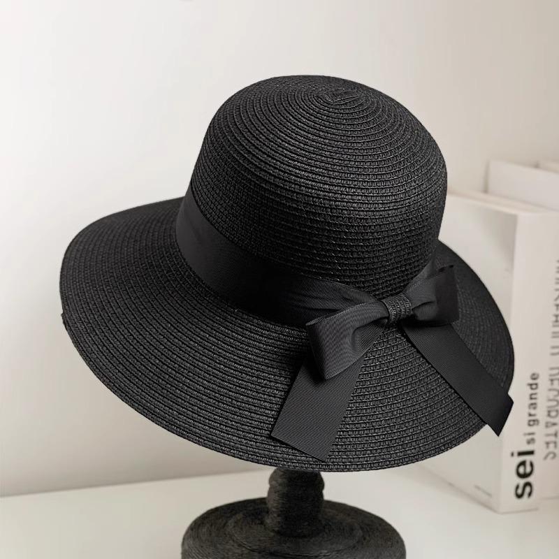 Straw Hat Women's Summer Sunscreen Face Cover Sun Hat Women's Seaside Vacation Fisherman's Sun Hat Versatile Beach Hat Children