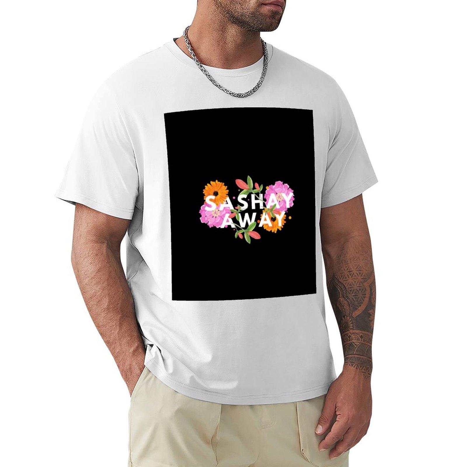 Sashay Away floral  white TShirt anime stuff gifts for boyfriend funny shirt cotton topping mens t shirts S