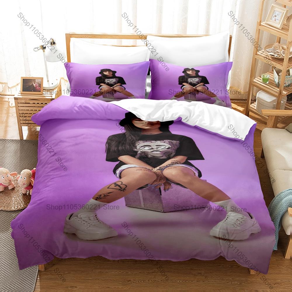 Latin Trap Style Duvet Cover + 2 Pillowcases, Nicki Nicole Printed Bedding Set Soft Material Bedroom Ornament & Holiday Birthday