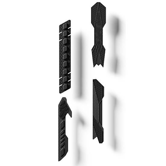 Chain Stay Protector Dirt-resistant Waterproof Wear-resistant 3D Embossment Silicone Rust Resistant Frame Chain Guards for Cycling