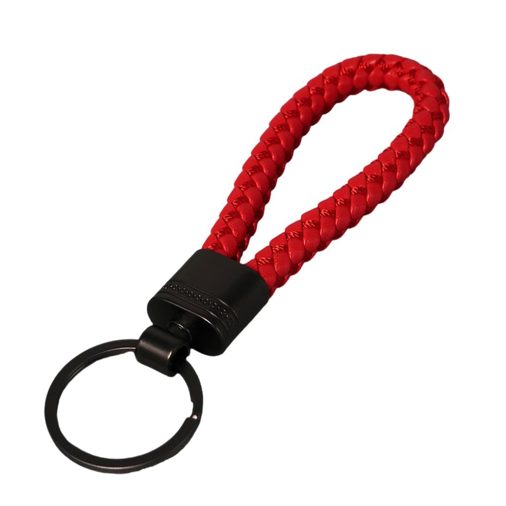 Handcraft Braided Sturdy Leather Keychain With Zinc Alloy Materials Clasp Accessory for Everyday Use and Gifts Giving