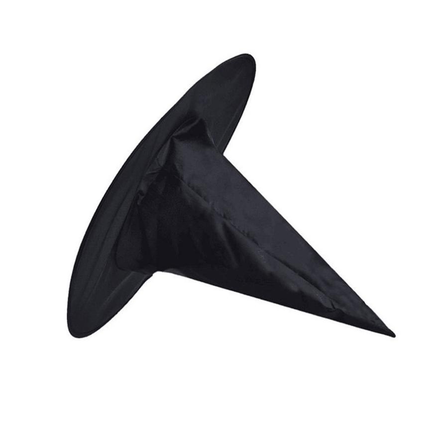 Halloween Witch Hat, Black Oxford Fabric Wizard Hat for Kids Adults, Magician Hat for Costume Party Cosplay Dress Up