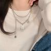Hip Hop Bear Necklace Women's 2026 New Design Sense Collarbone Chain Neck Chain Autumn and Winter Sweater Double-layer Accessories