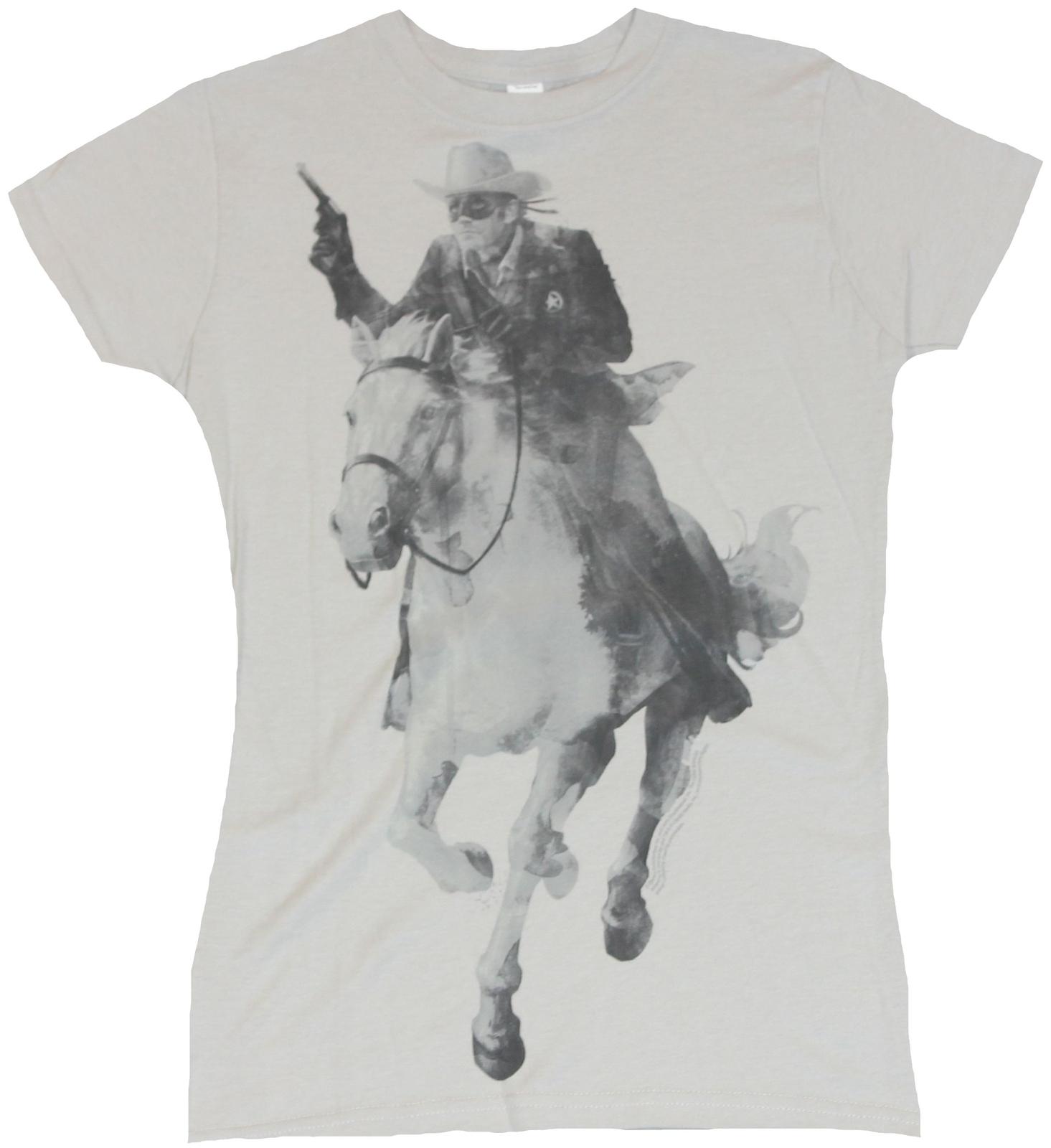 The Lone Ranger Girls Juniors T-Shirt - Galloping Movie Pic S