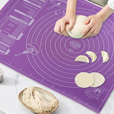 60/50/40cm Silikonunterlage Backmatte Blatt Knetmatte für Küche Ausrollen Teig Pizza Großer Teig Antihaft-Maker Halter