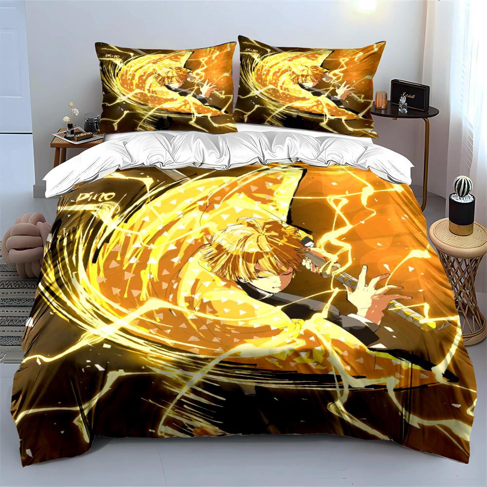 Anime Lightning Warrior Bedding Set Bedding set (1 duvet cover, 2 pillowcases, duvet not included)