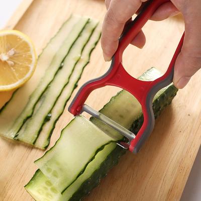 Vegetable Peeler Anti-Slip Rubber Handle Stainless Steel Blade Smooth Peeling Ergonomic U-Shaped Design Kitchen Peeler