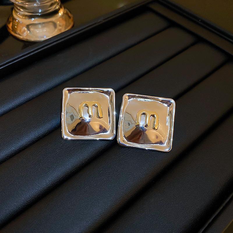 GemChic Women's Earrings Fashion Ear Stud Needle Embed Zircon Imitation Pearl Geometric Earrings Versatile Birthday Christmas Jewelry Gift