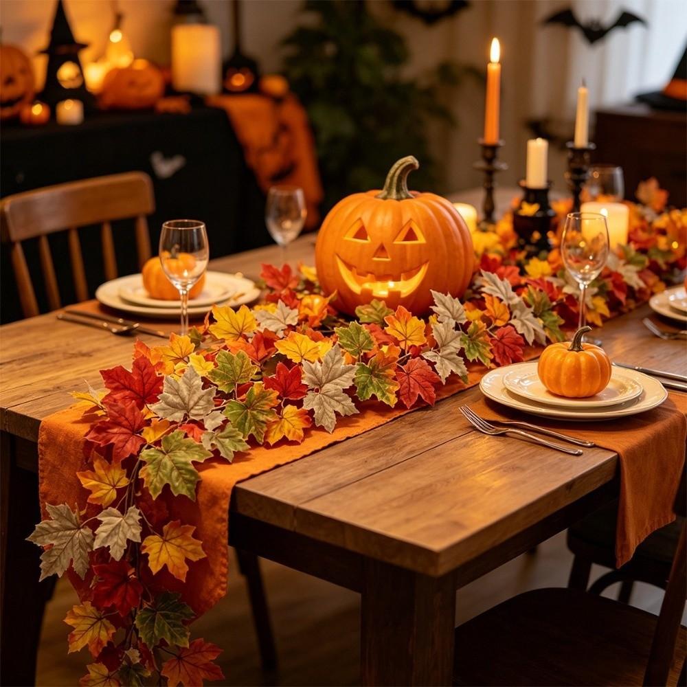 Hanging Fall Wreaths Vine Autumn Leaves Fall Simulation Wreath Vines Harvest Season