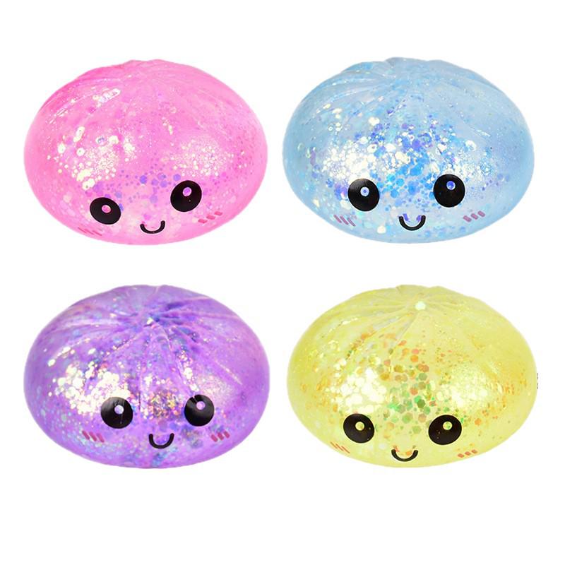 Pectin Char Siu Bao Stress Relief Squeeze Toy – Gold Thread Slow Rebound Bun