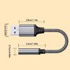USB to 3.5mm Female Auditory Adapter for Seamlessly Connection of Headphones and Microphones