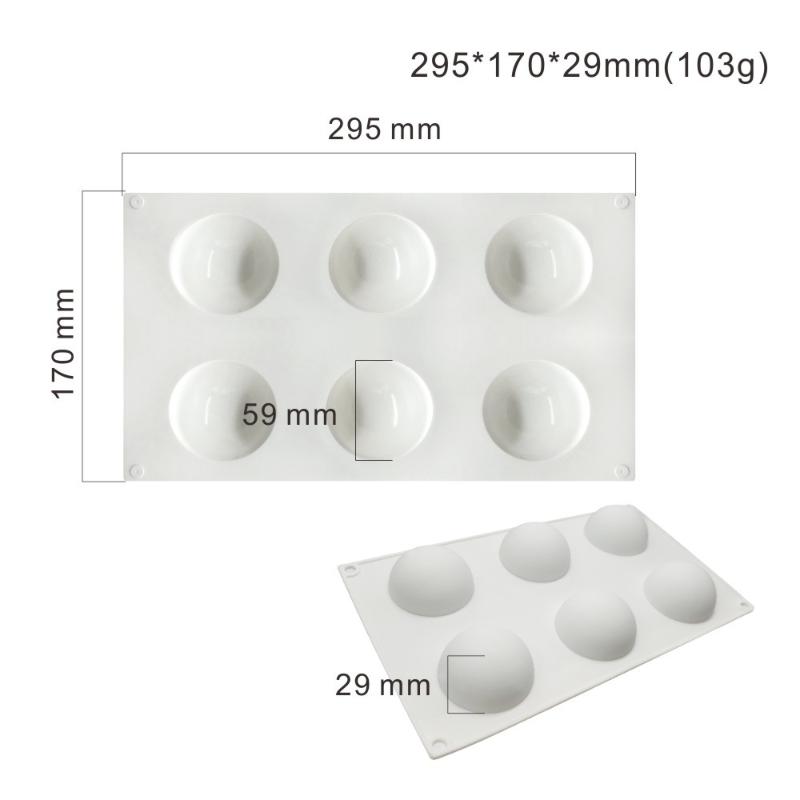 3D Sphere Silicone Mold for Mousse Cake Ball Shape Handmade French Dessert Chocolate Nonstick Baking Mold Kitchen Supplies
