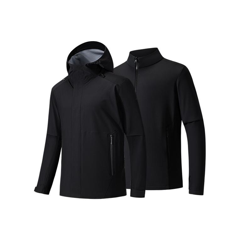Anta Comfortable Versatile Three-In-One Simple Waterproof Jacket Men Jackets 152540613-3