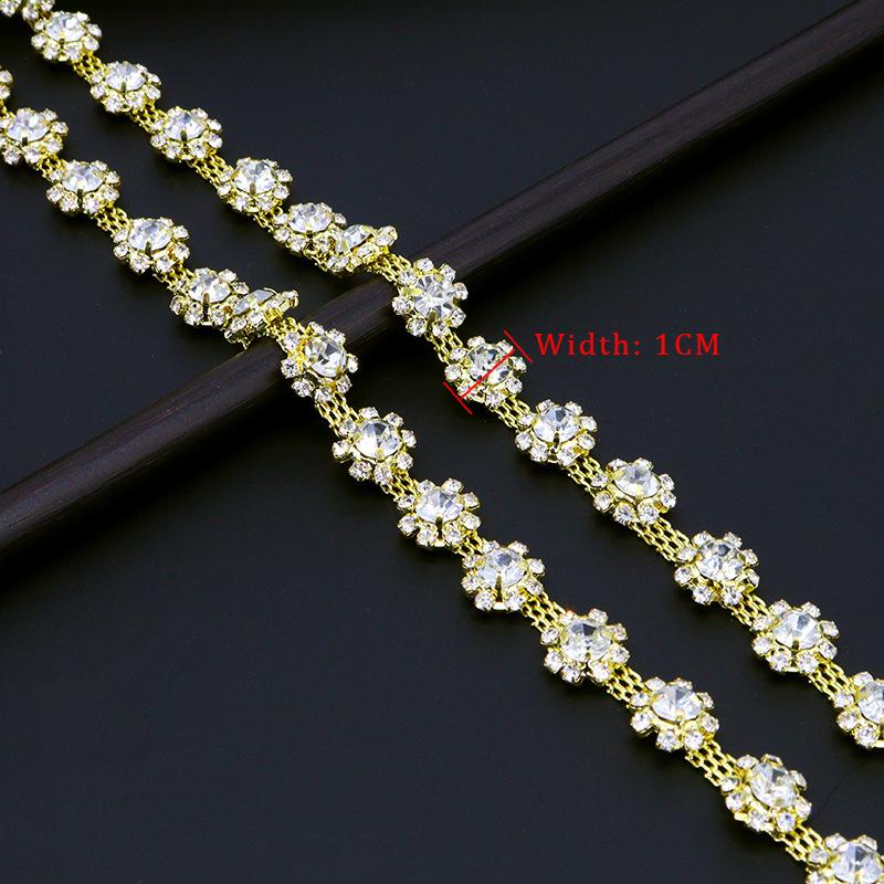 10Yards Rhinestone Chain Diamond Trim Fringe Crystal Bag Hat Accessories DIY Wedding Decoration Gift Irregular Rhinestone Ribbon