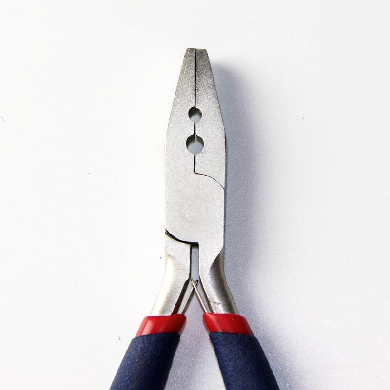 Haarzange, spitz, Zweiloch-Haarverlängerungszange, 1 Stück, Crimpzange, Verlängerungszange für Haarverlängerungswerkzeuge