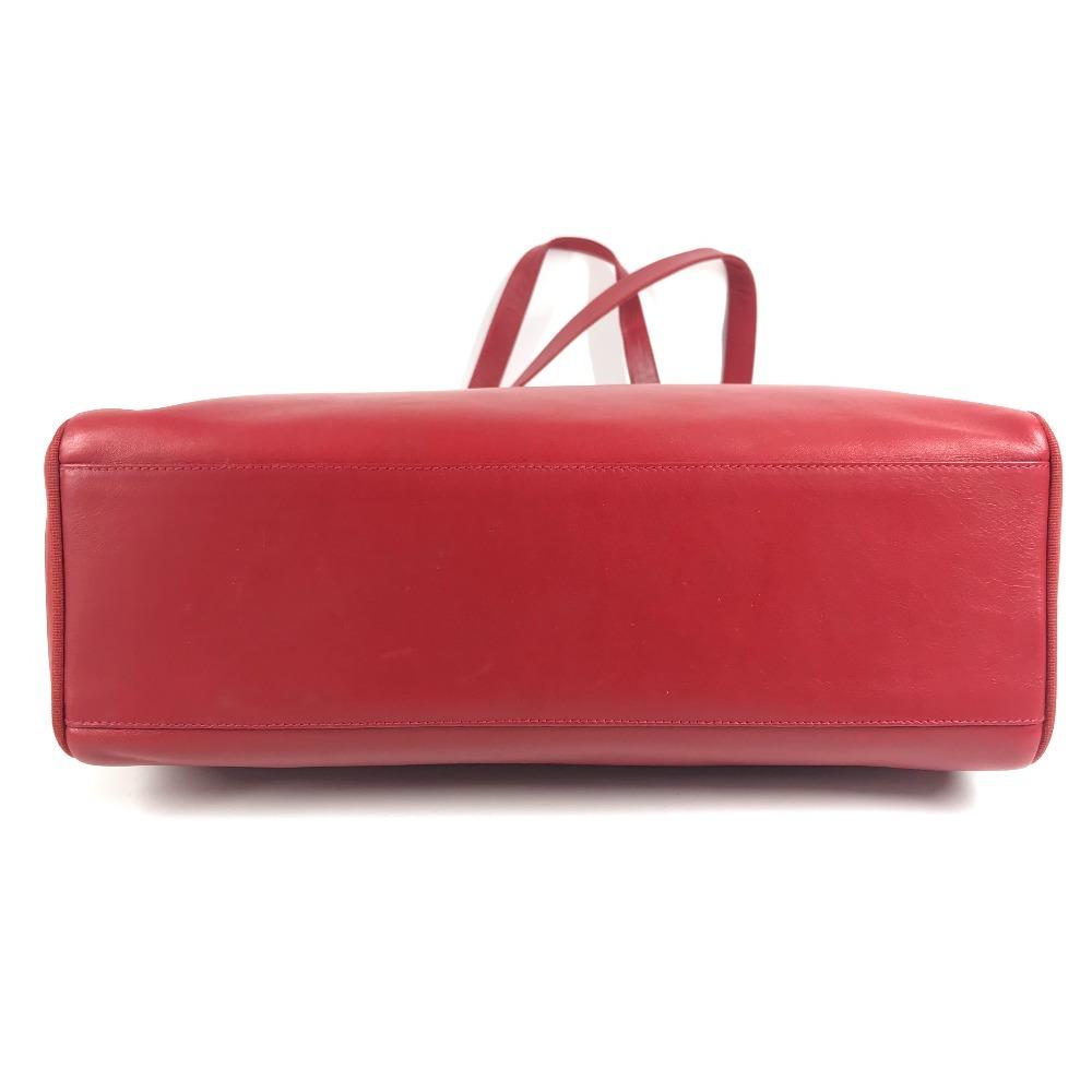 Salvatore Ferragamo Vara logo ribbon Tote Bag Shoulder Bag Leather Red