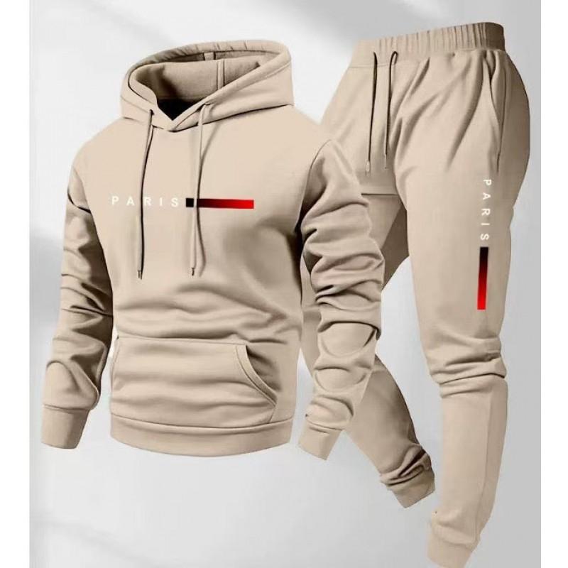 Completo felpa con cappuccio oversize da uomo Manica lunga Top Pantaloni Tuta casual invernale