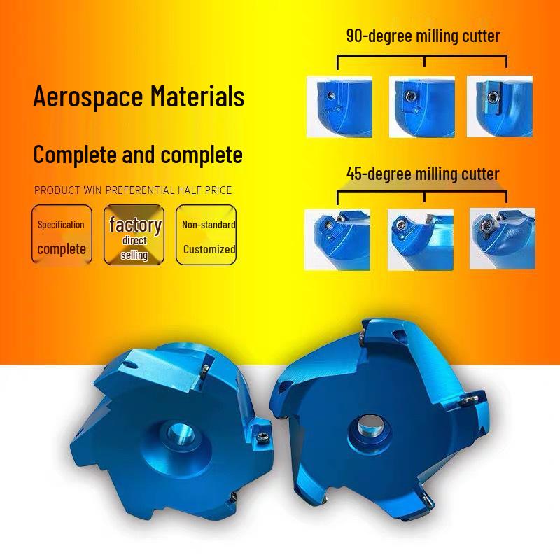 Aluminum Alloy CNC Right-Angle High-Speed Face Milling Cutter Head for High-Gloss BAP.