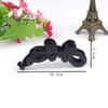 Korean Style Black Large Banana Hair Clip - Vertical Mesh Hair Accessory Hairpin