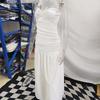 European and American Summer Beach Style Strapless Hollow Dress for Women's Wear