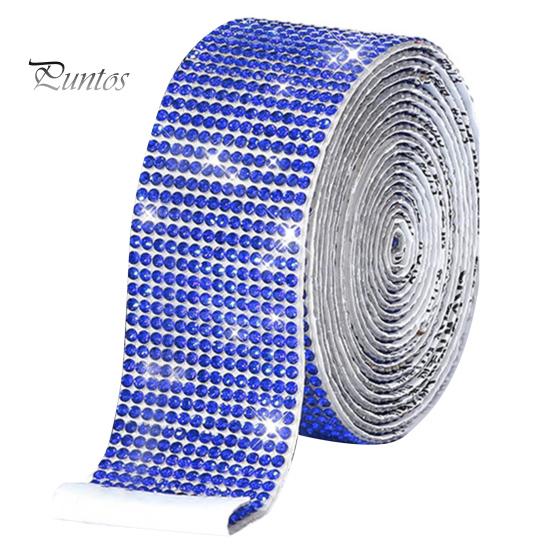 1 Roll 90CM Rhinestone Ribbon Self-Adhesive Glitter Faux Crystal Decorative Ribbon Clothes Shoes DIY Projects Crafts Bling Rhinestone Sticker Wrap