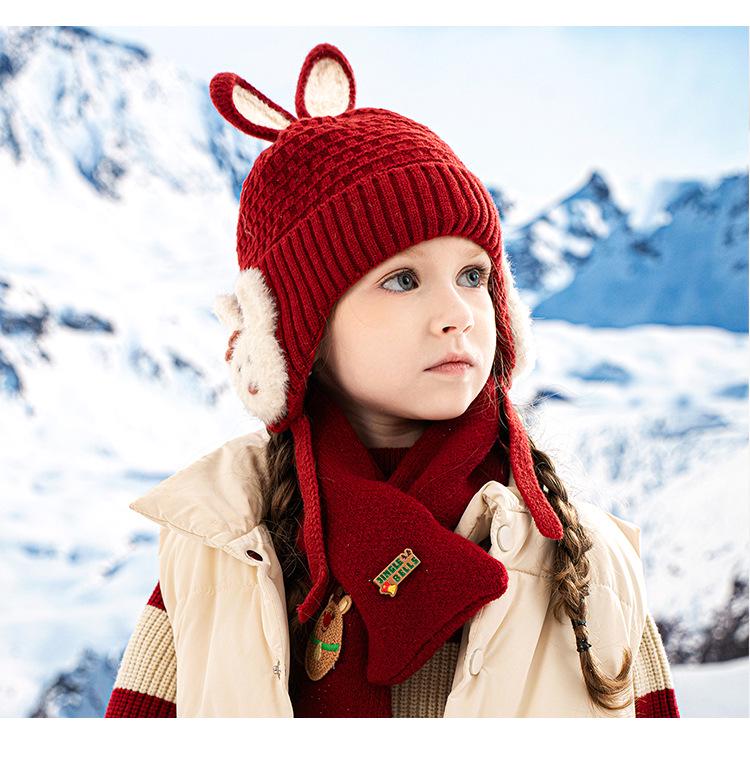 Children's Cute Ear Knit Hat - Warm, Windproof & Versatile Wool Hat