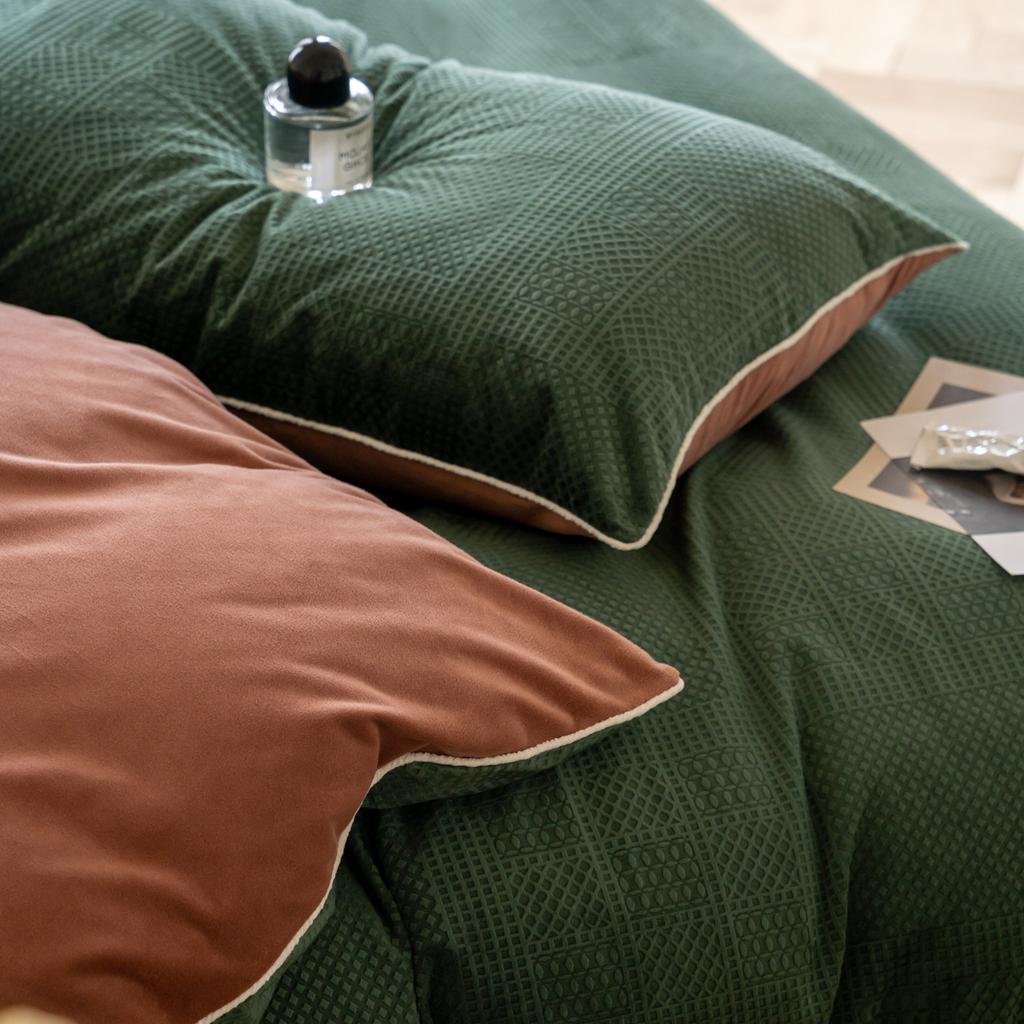 Sleep Grid 210g High Weight Velvet Waffle Four Piece Set
