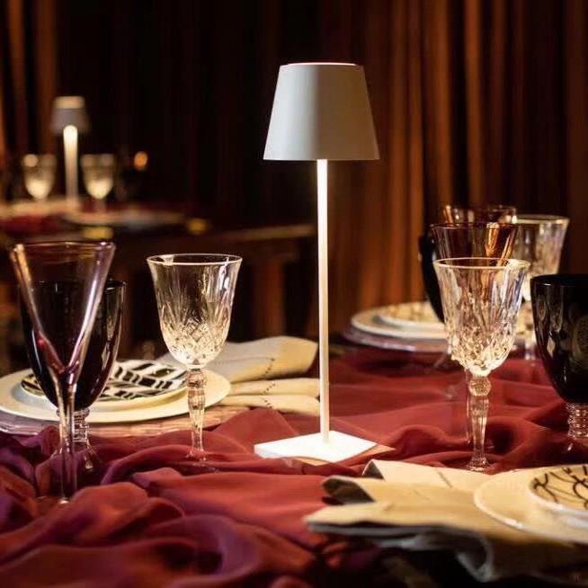 Rechargeable Touch-Control Table Lamp for Restaurants, Cafés, and Outdoor Use