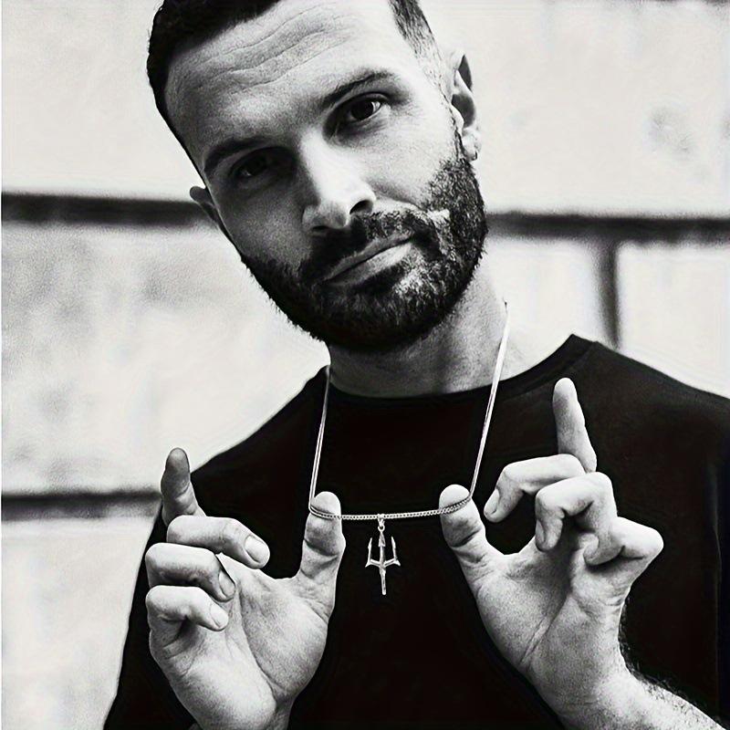 

Намисто Нептун Тризуб: Смілива європейсько-американська чоловіча хіп-хоп підвіска срібний