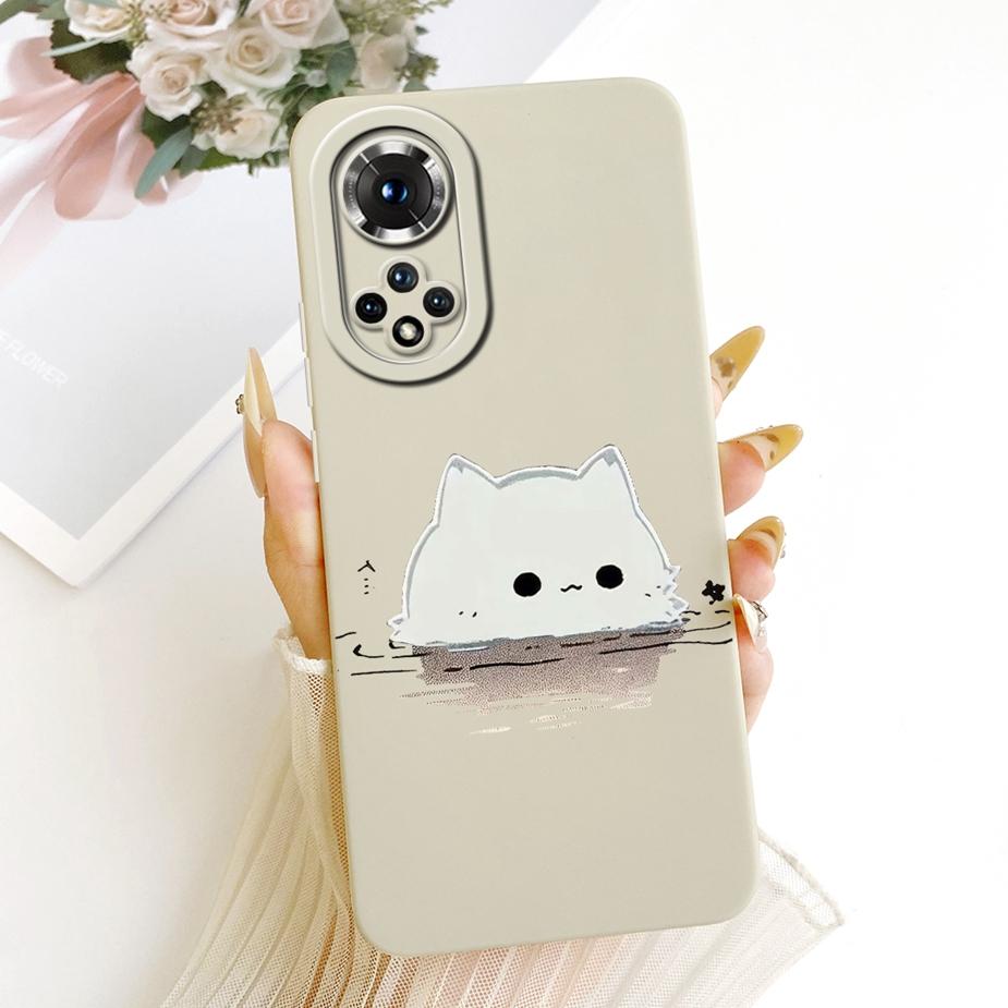 Für Honor 50 Pro Hülle RNA-AN00 Niedliche Katze Mode Cartoon Abdeckung Stoßfest Weiches TPU Handyhülle Für Honor 50 Honor50 Pro Funda Taschen