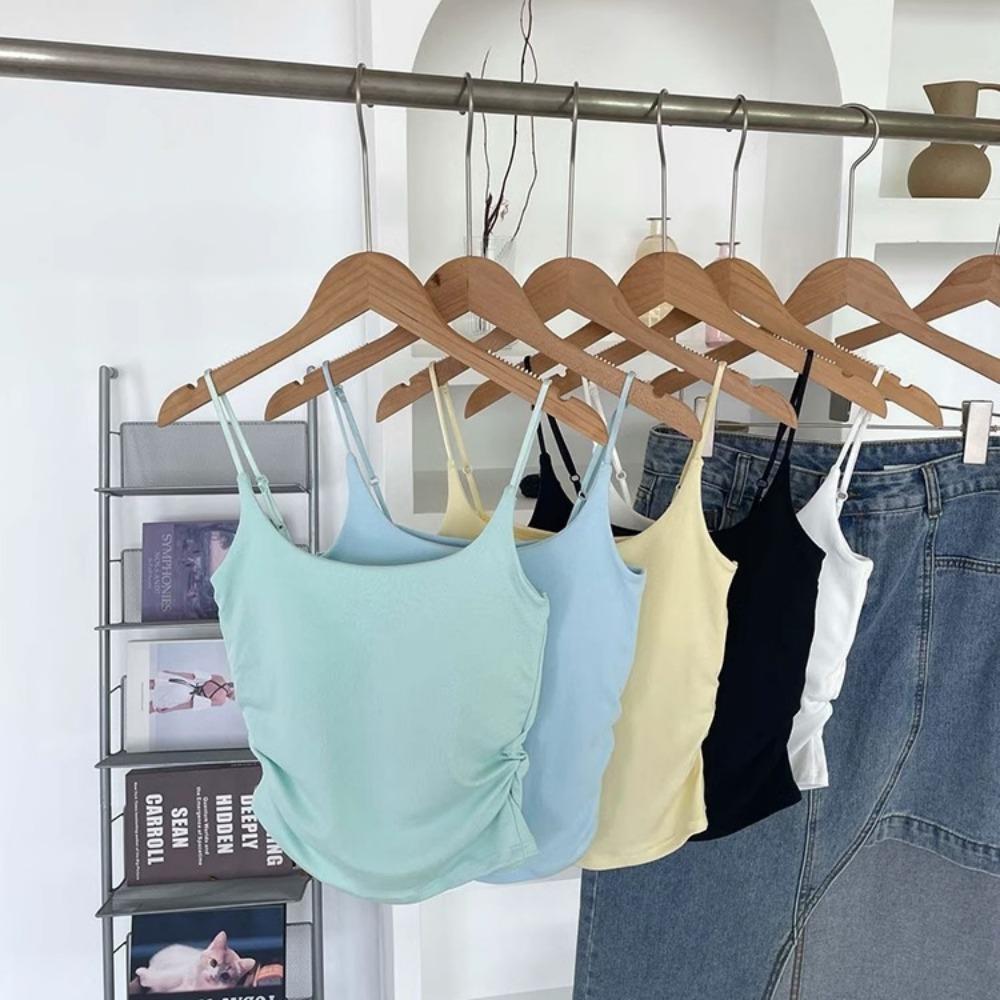 Nádržka s hrudní vložkou Halter Crop Topy Dámské Letní Tílka Bez zad Módní Trubkový Dámský Bez rukávů Zkrácená Vesta