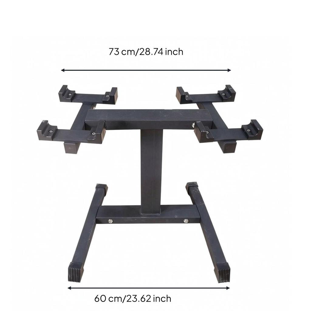 Dumbbell Rack with Four Cradles Compact Stand Long-Lasting