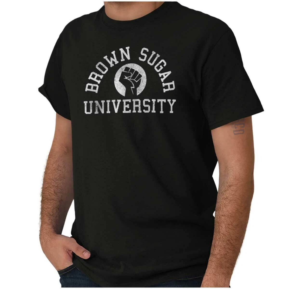Cute Brown Sugar University Black History Womens Graphic Crewneck T Shirt Tee XXL