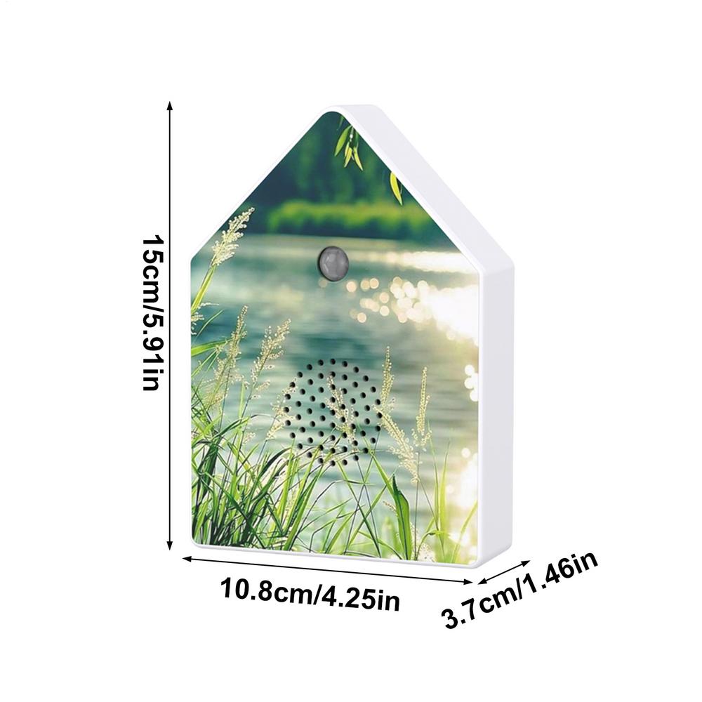 Natural Singing Chirping Bird Box Reed Butterfly Forests Pattern White Noise Music Device With Timer Sensor For Yoga Spa